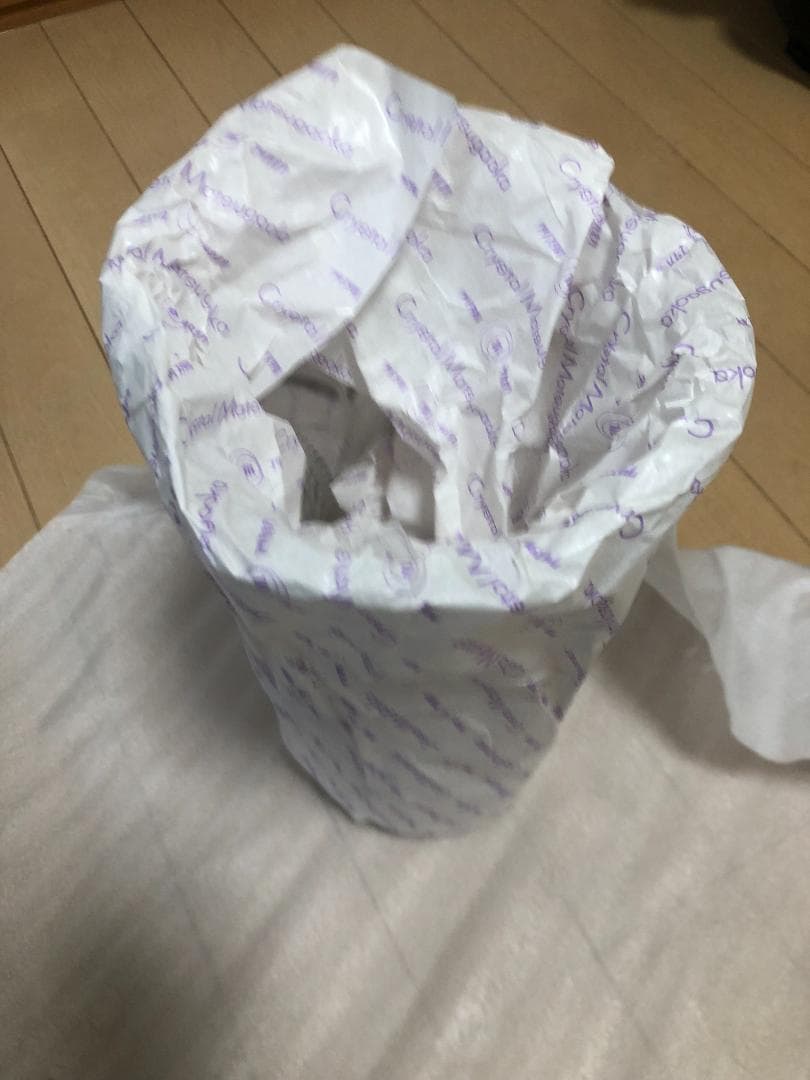 クリスタル松ヶ岡　花瓶　桜　カメイガラス　レトロ　新品　昭和　メイドインジャパン