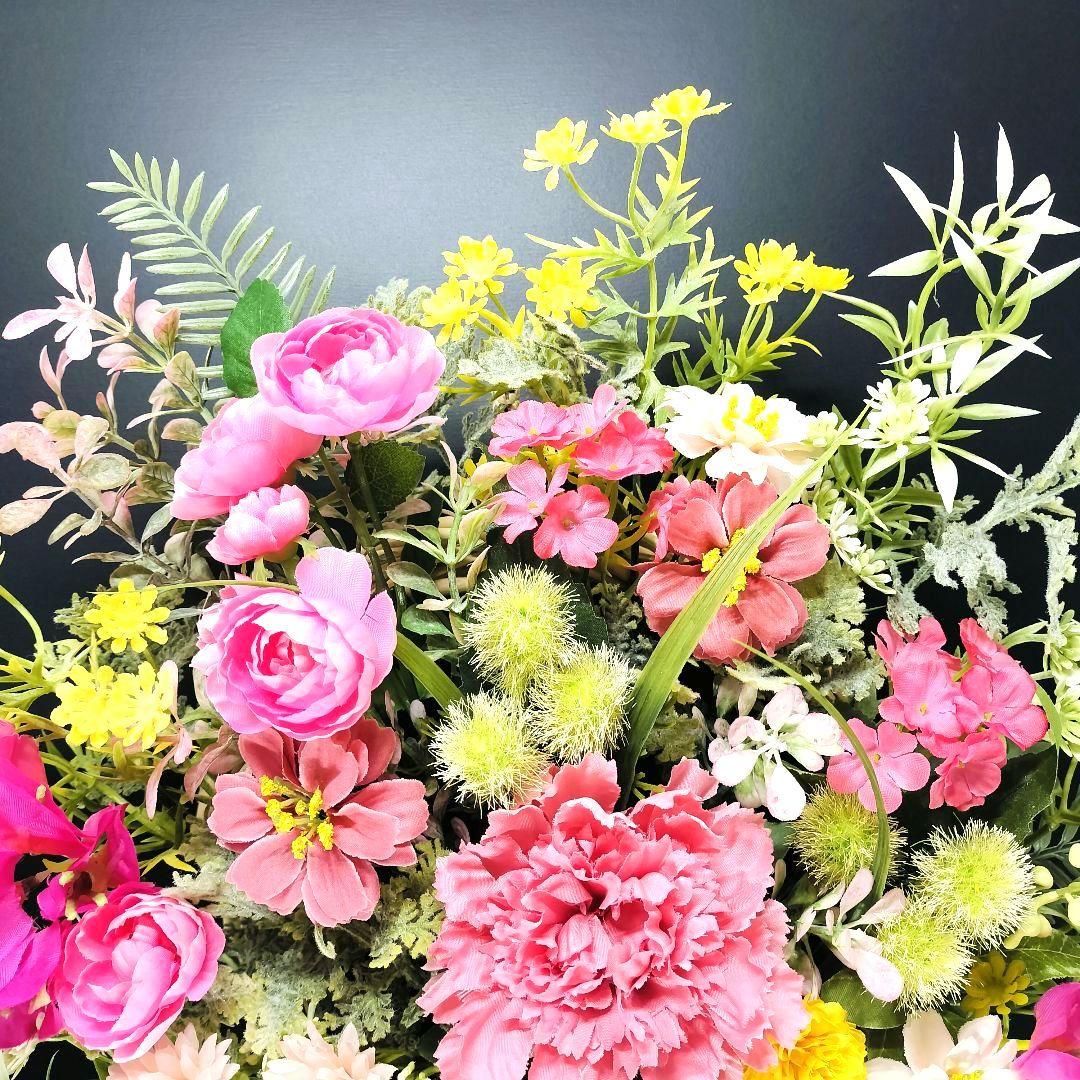 商品名【優花】キュート❤️ピンク系花束風スワッグリース 春リース 玄関リース