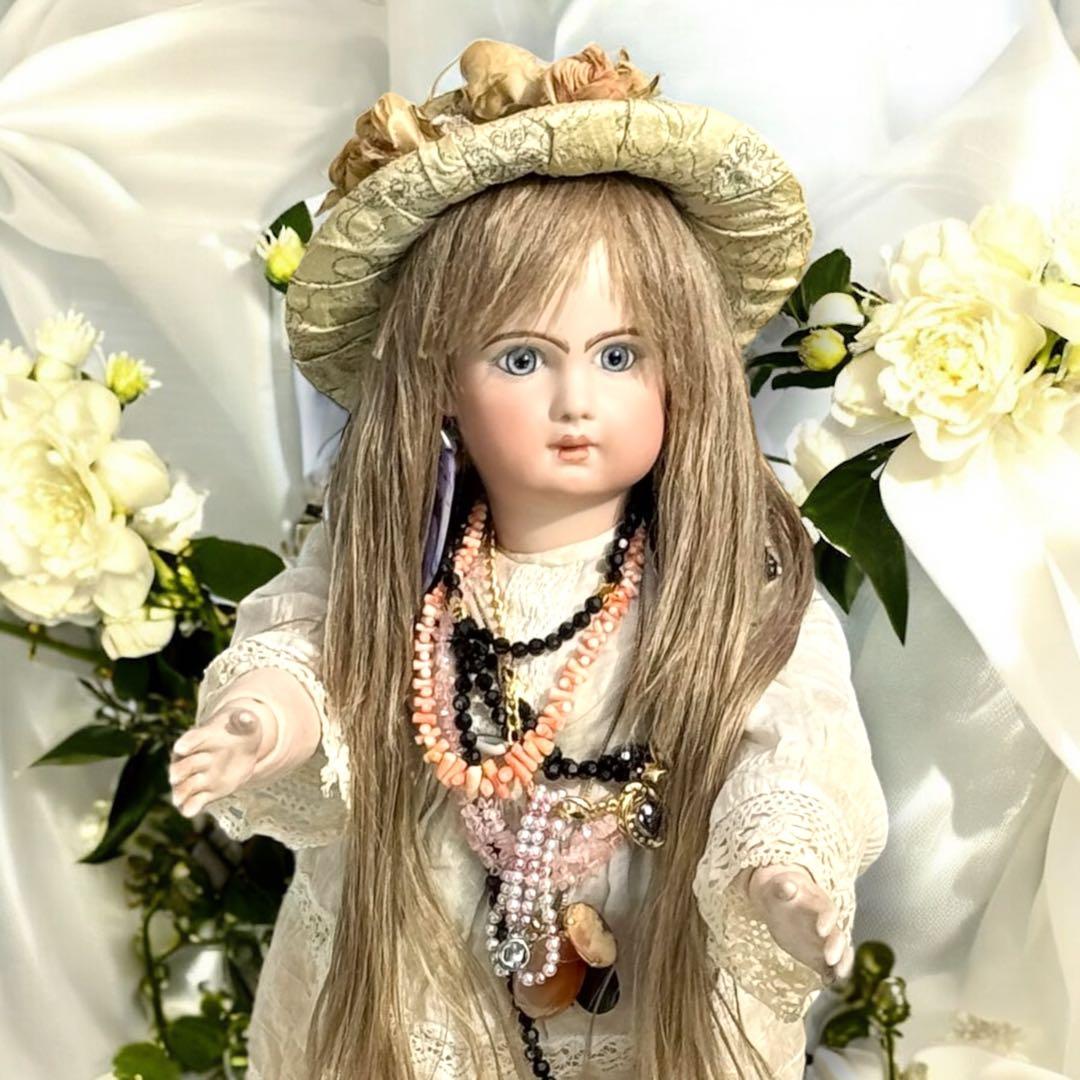 ビスクドール テート ジュモー ラルフローレン ドレス 帽子 カメオ 赤珊瑚
