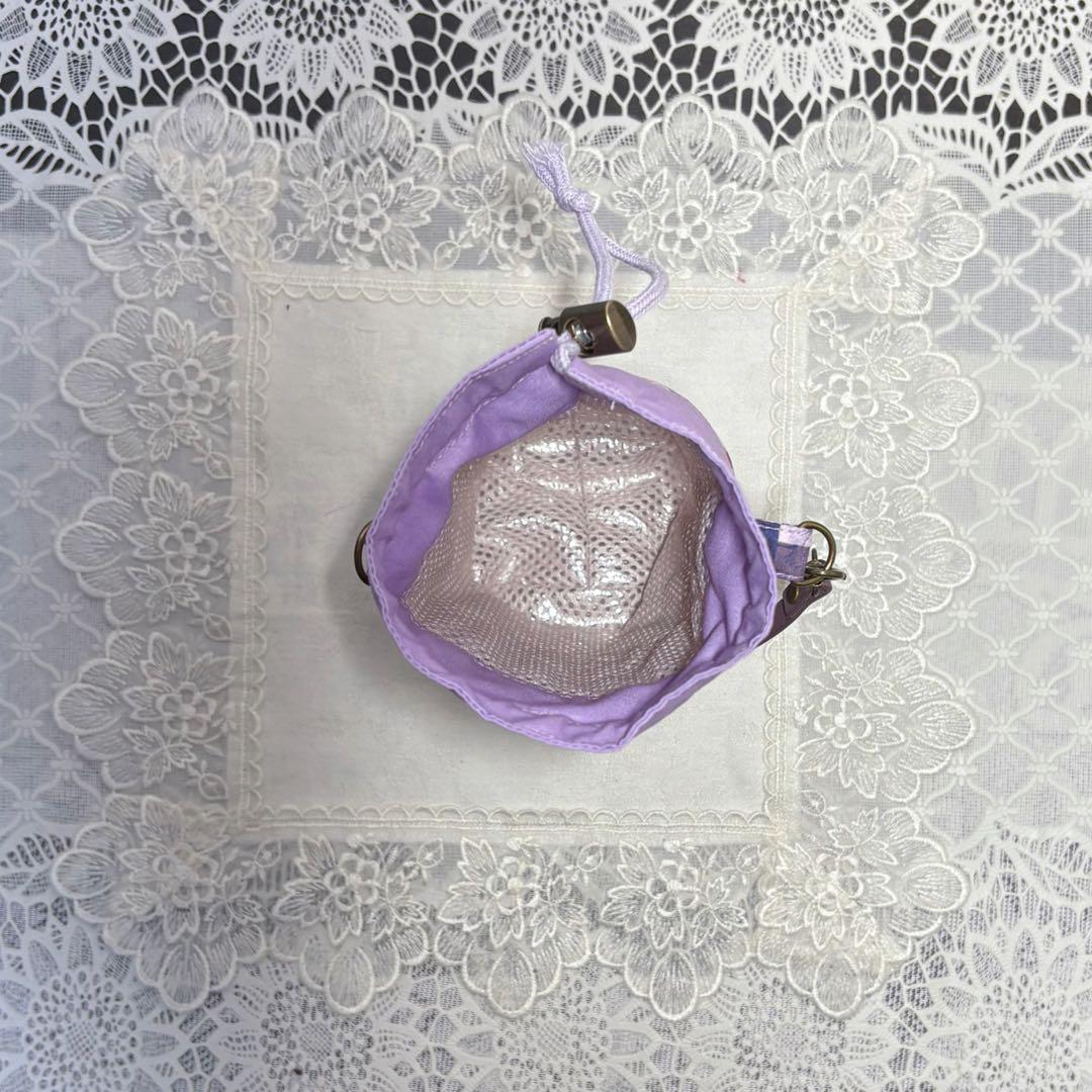 ペットボトルカバー　リバティアーカイブギンガム/パープル　ハンドメイド