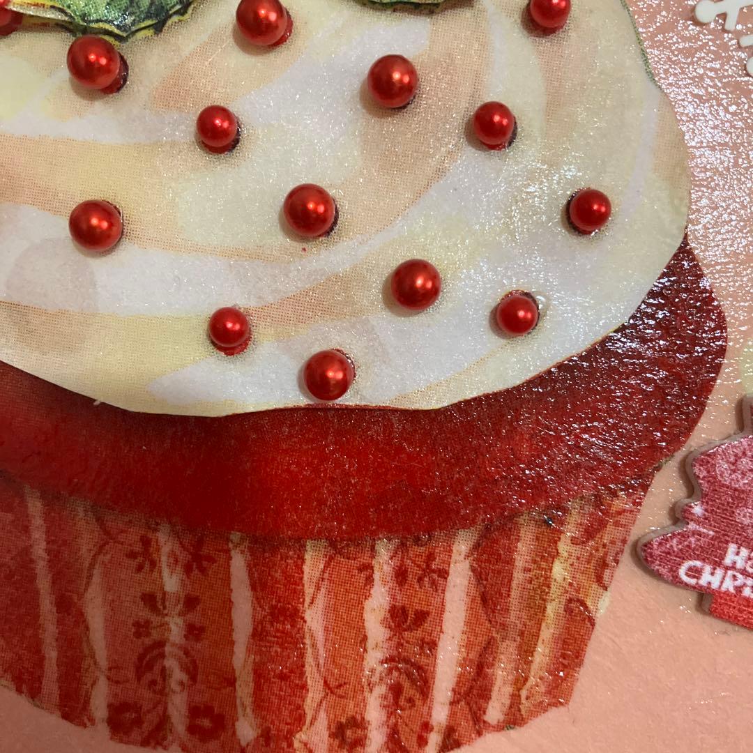 デコパージュ作品ハッピークリスマス