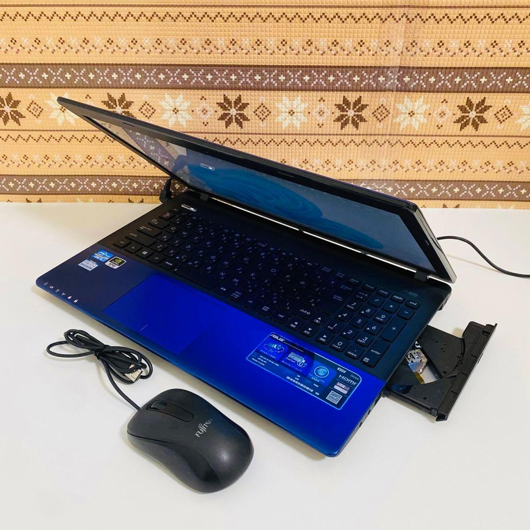Y880 ASUSノートパソコンi5高速SSDサクサクWindows11オフィス