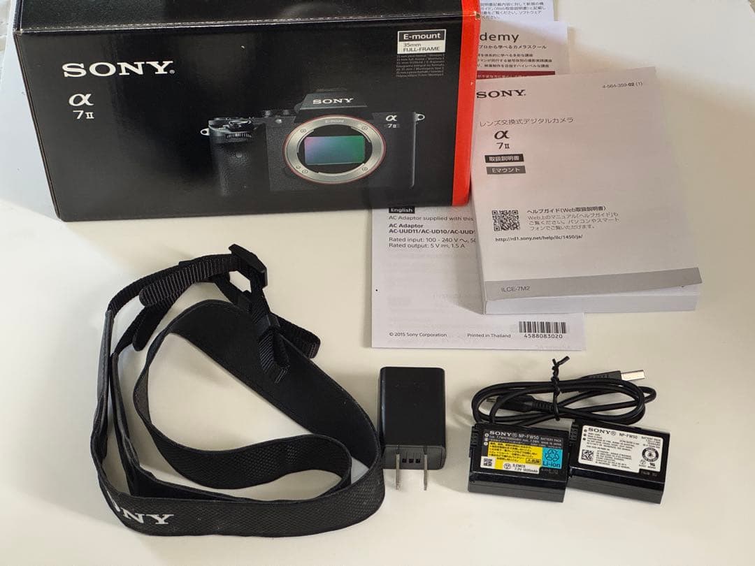 SONY α7 II ミラーレス一眼カメラ　純正バッテリー2つ入り