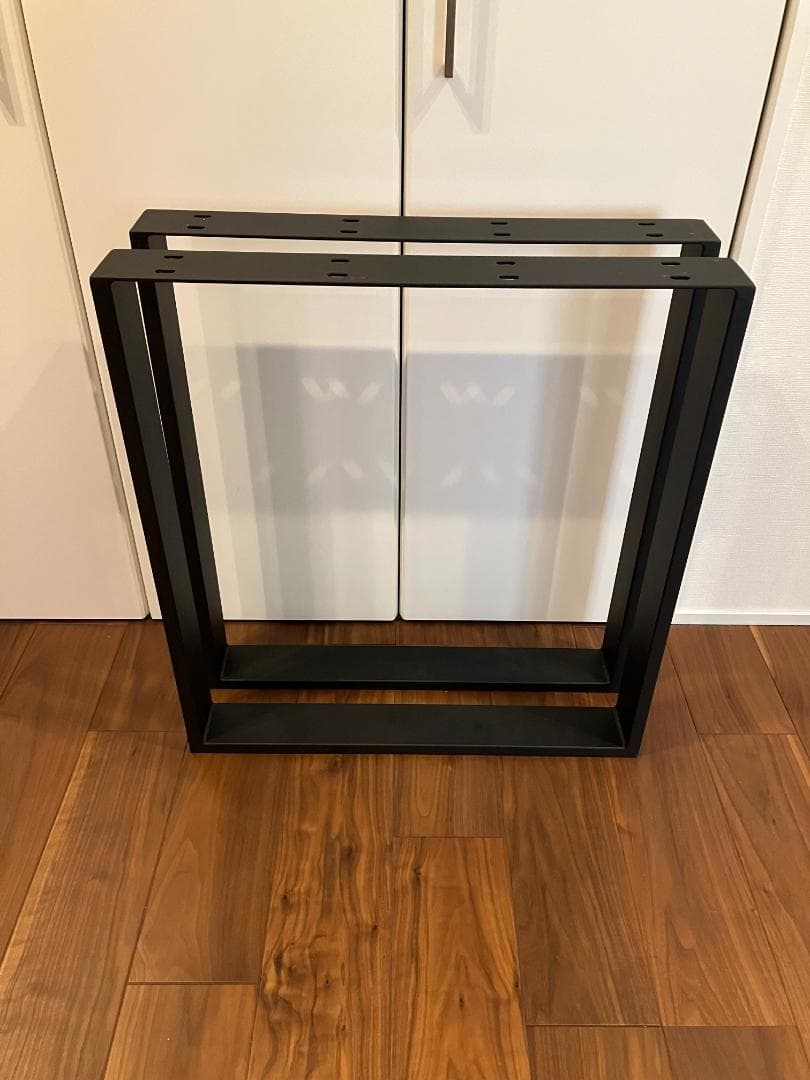 bimiti テーブル 脚 鉄脚 奥行65CM 高さ71CM 2個1組 ブラック
