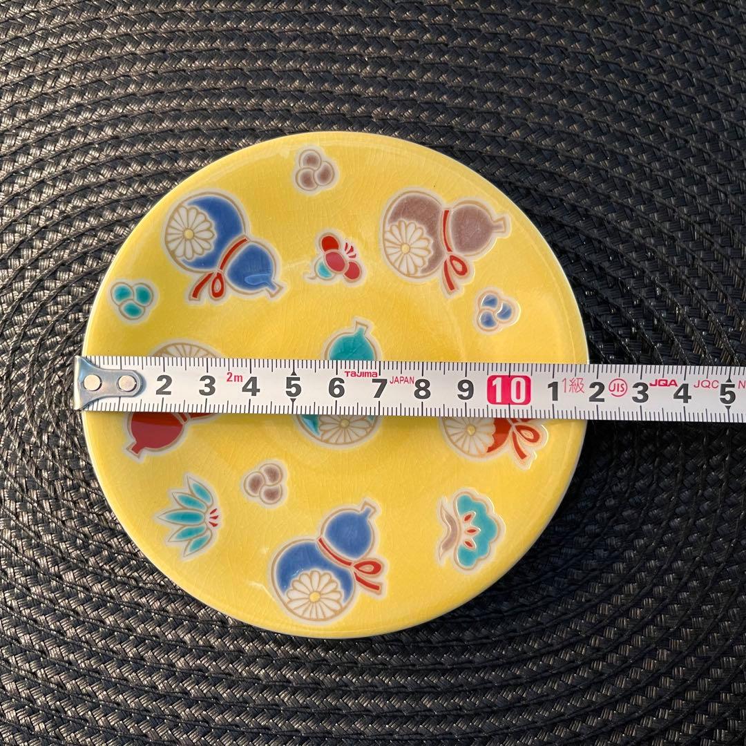 新品未使用　九谷焼　九谷焼小皿5枚セット　豆皿　小皿　縁起皿