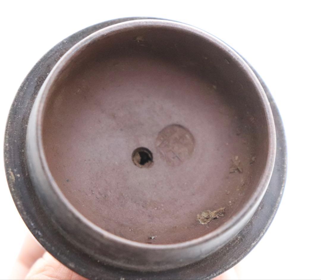 中国　石禾作　紫泥急須　寿福　茶器　送料込み250831