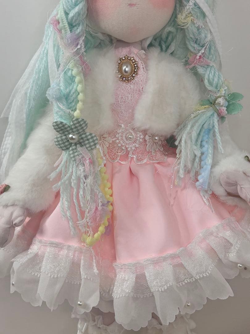 ハンドメイド 人形 ゆめかわ 女の子 ピンク