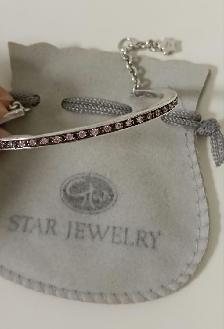 希少 STAR JEWELRY スター　 キラキラ シルバー925 バングル
