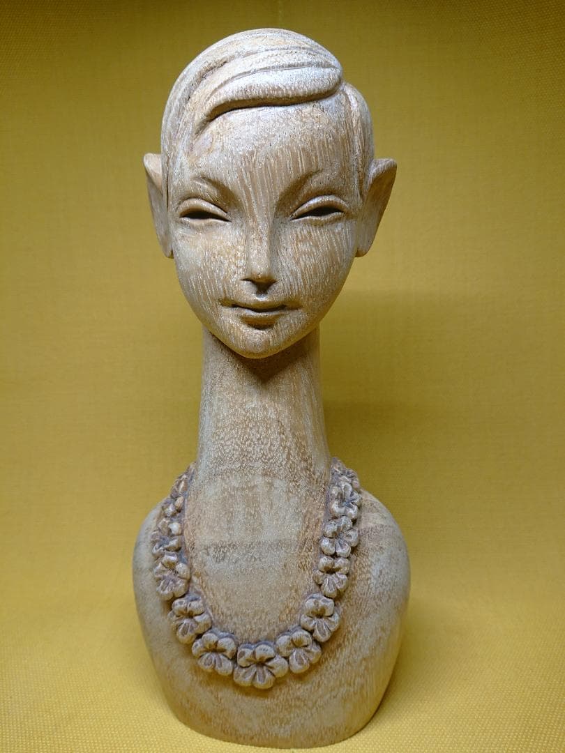 美人　人形　彫像　木彫　オブジェ　置物　インテリア　工芸品　美術品　A3336