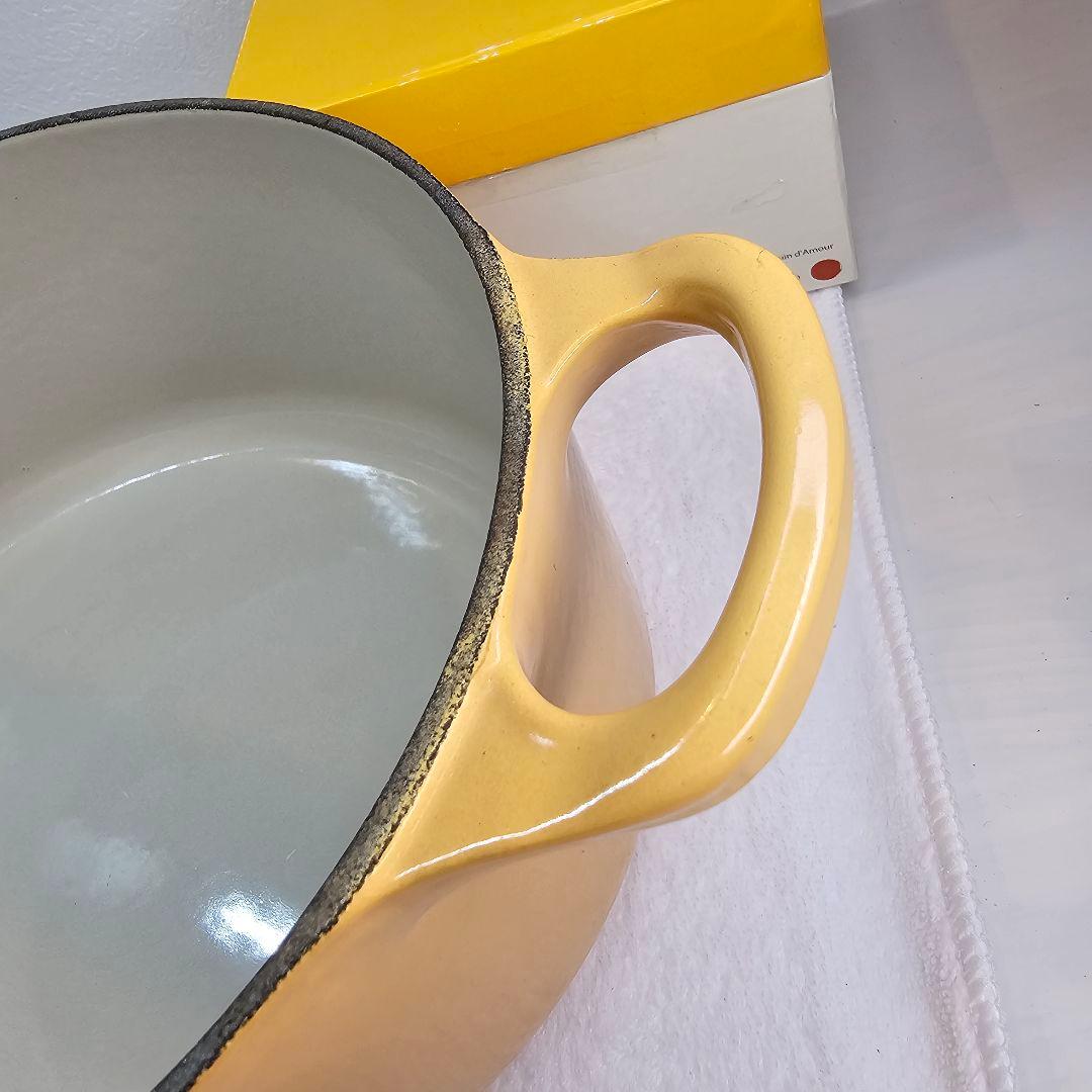 廃盤 Le Creuset ル・クルーゼ 両手鍋 25cm イエロー
