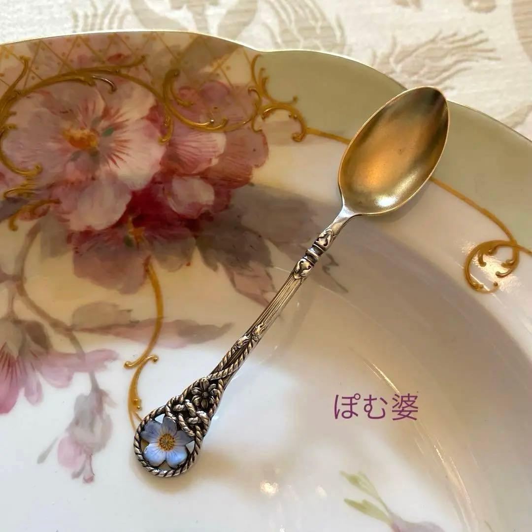 【米国／リード＆バートン】純銀 スターリングシルバー／スプーン「エナメル」