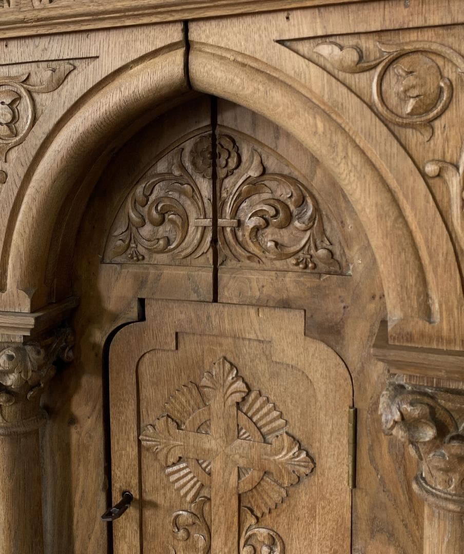 フランス アンティーク Church Cabinet 教会 キャビネット