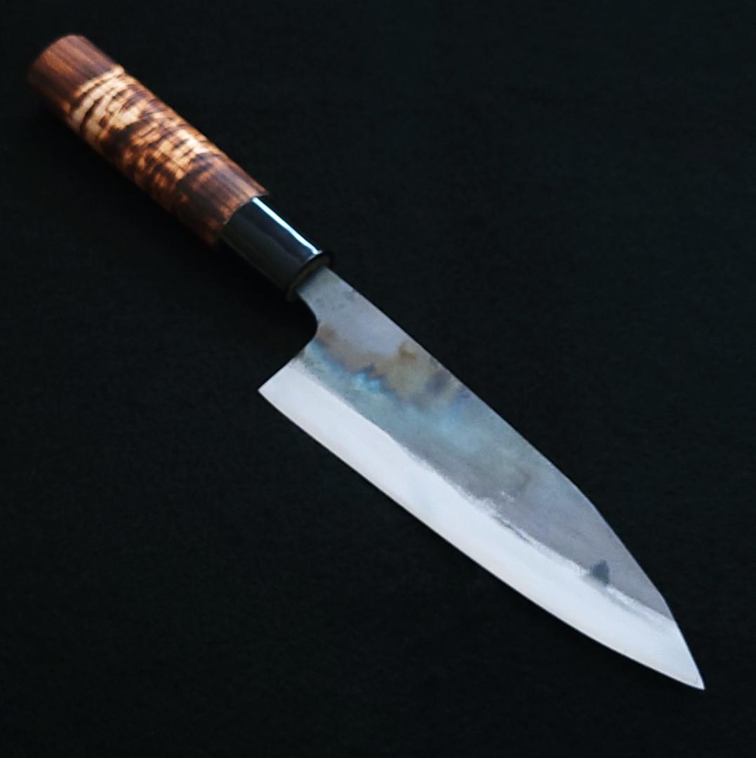 青紙1号 黒打 万能包丁 150㎜ #9382 月光作 日本製 １点物