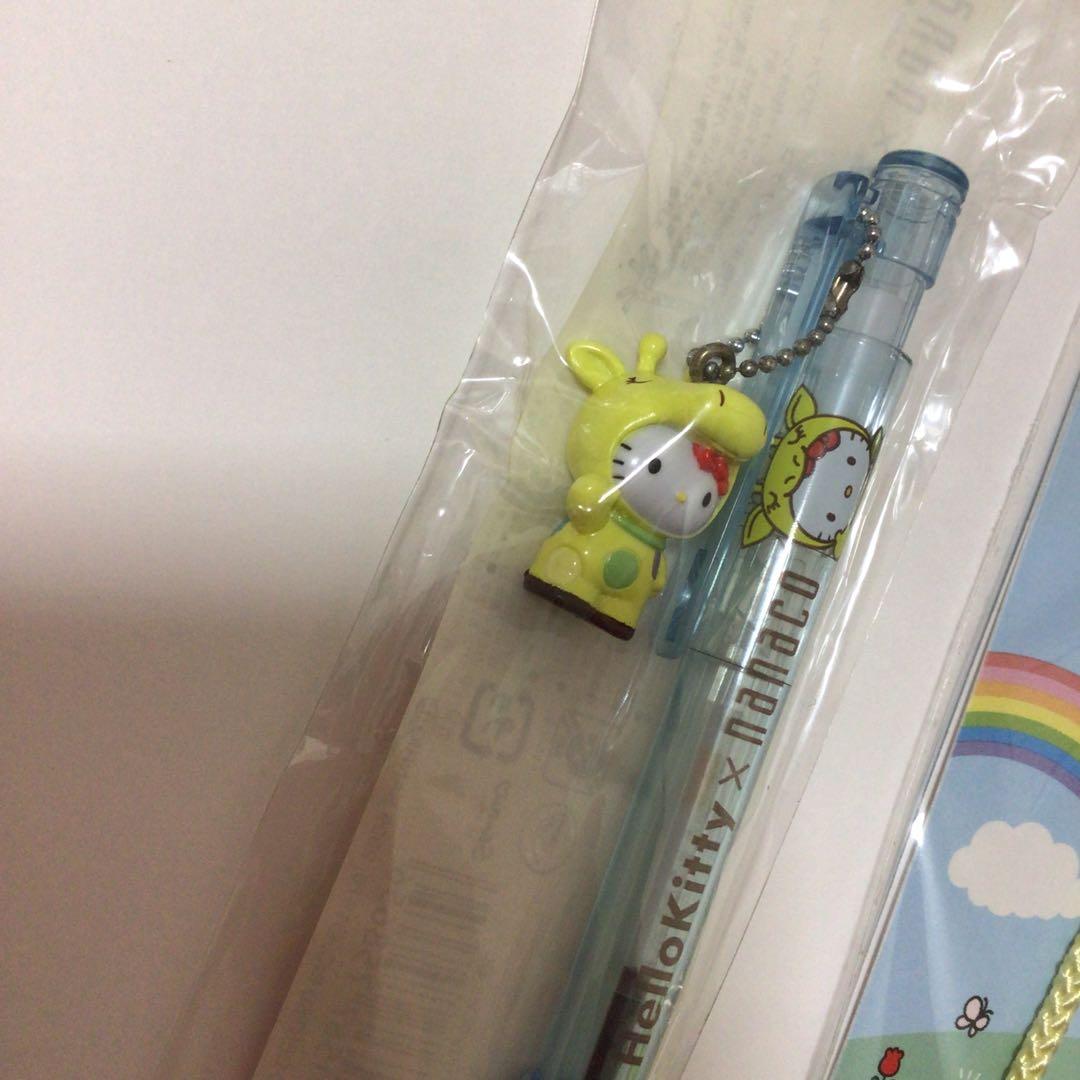 ハローキティ　✖️ nanaco ストラップ　ボールペン(青)