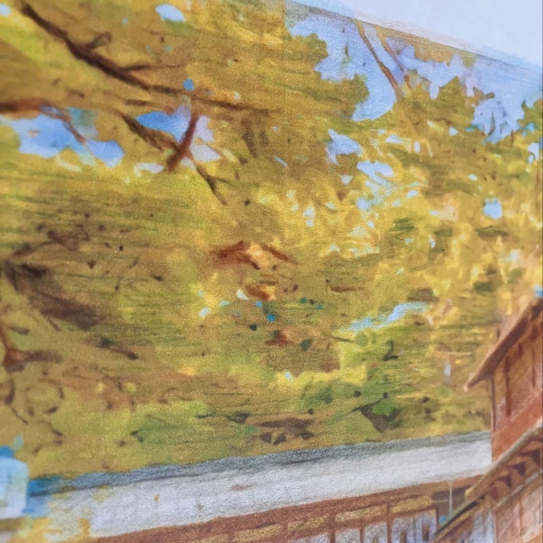 ジブリアート10 千と千尋の神隠しより「積善館」額装品32.7㎝×24.0㎝