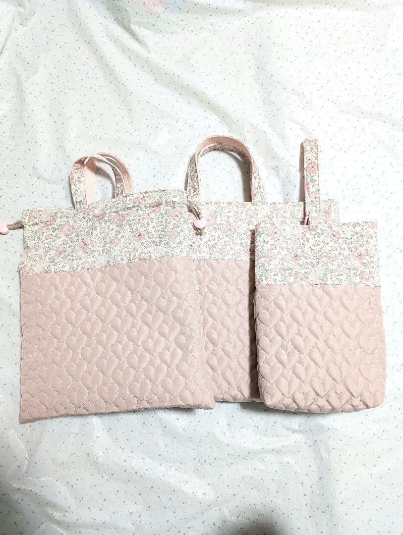 リバティ　レッスンバッグ　上履き入れ　体操服袋　ハンドメイド
