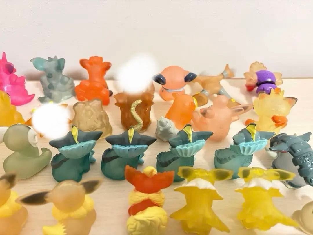 【最終値下げ】昔のポケモンキッズ　【クリア】 指人形 39個(被りあり)