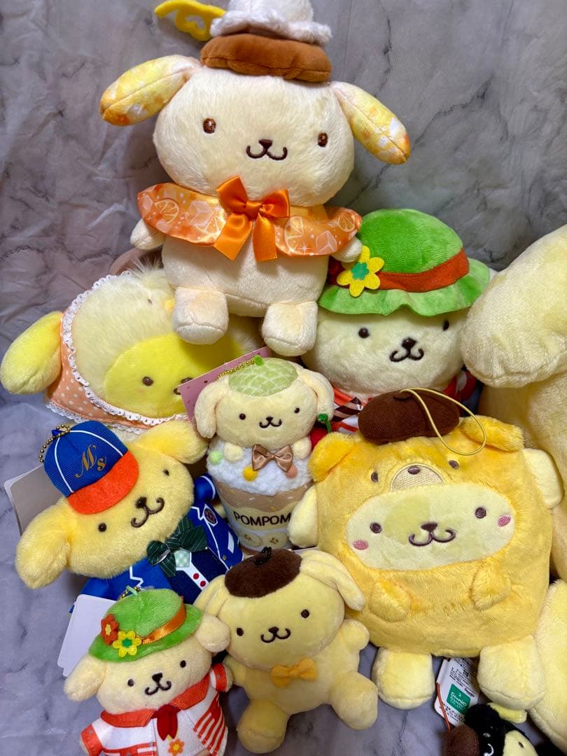 ポムポムプリン ぬいぐるみ キーホルダー アクリル スタンド 缶バッチ