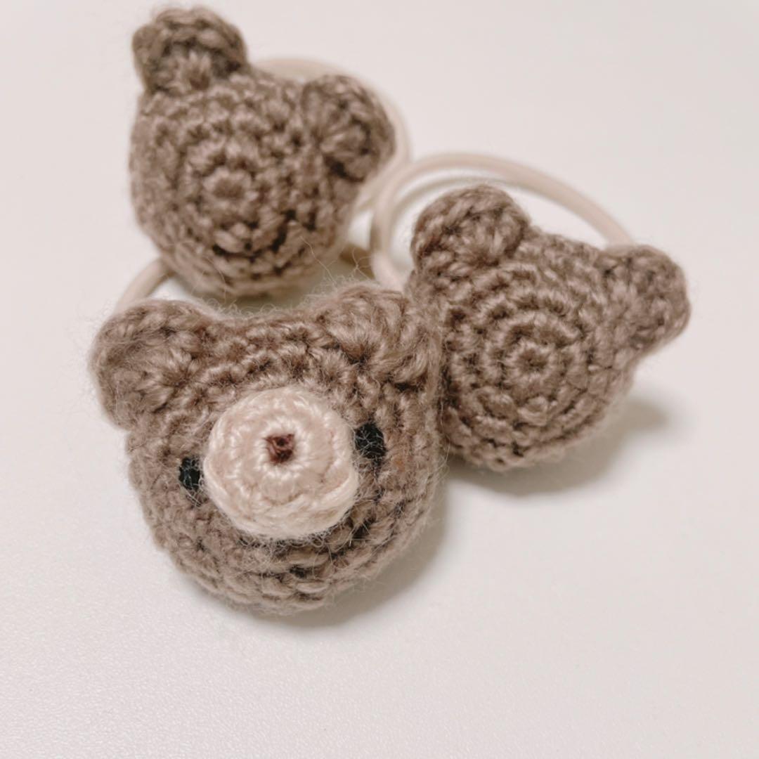 ＊くまさんヘアゴム＊　ハンドメイド