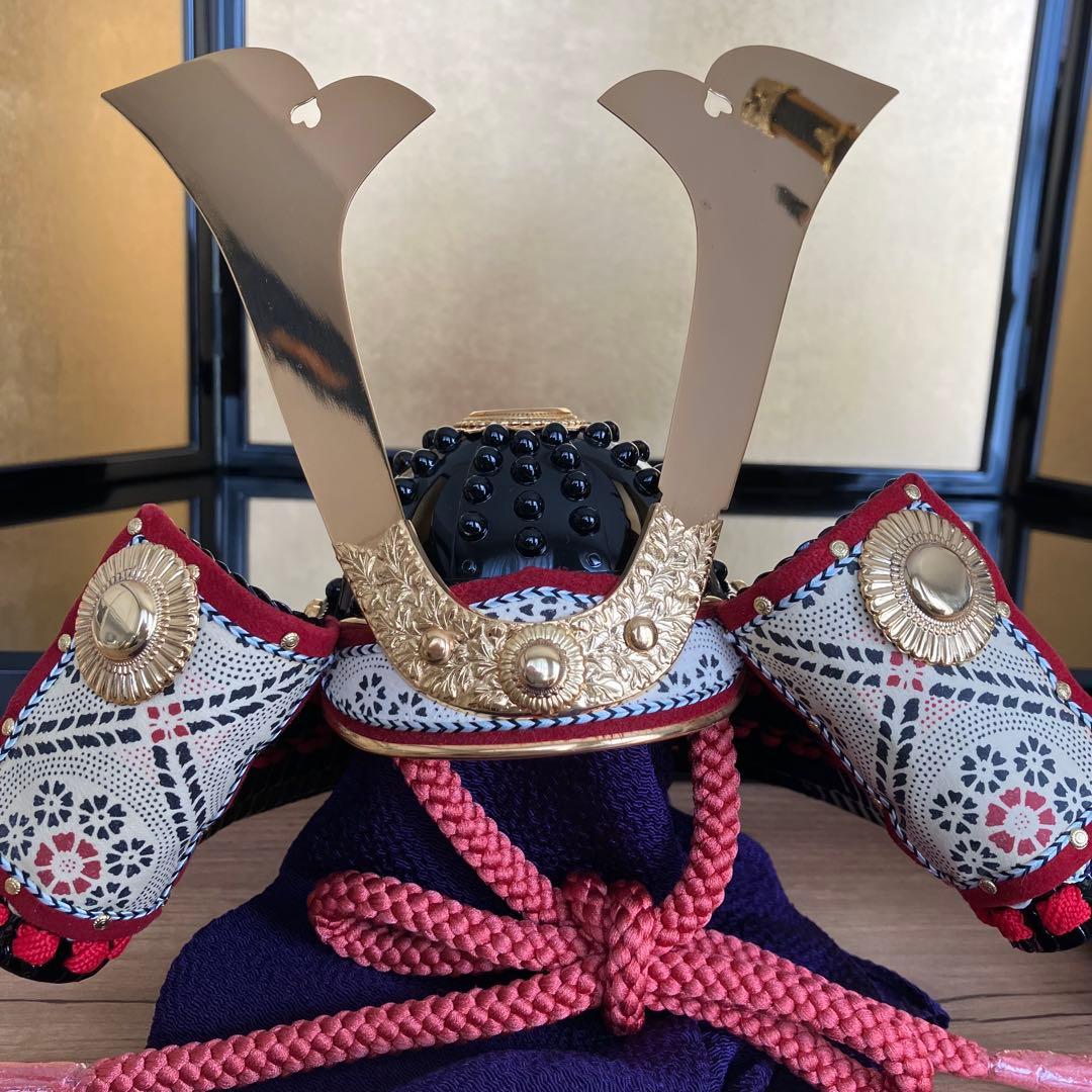 美品　加藤一￼曹作　￼五月人形 兜と刀と弓矢付　工芸品　￼こどもの日