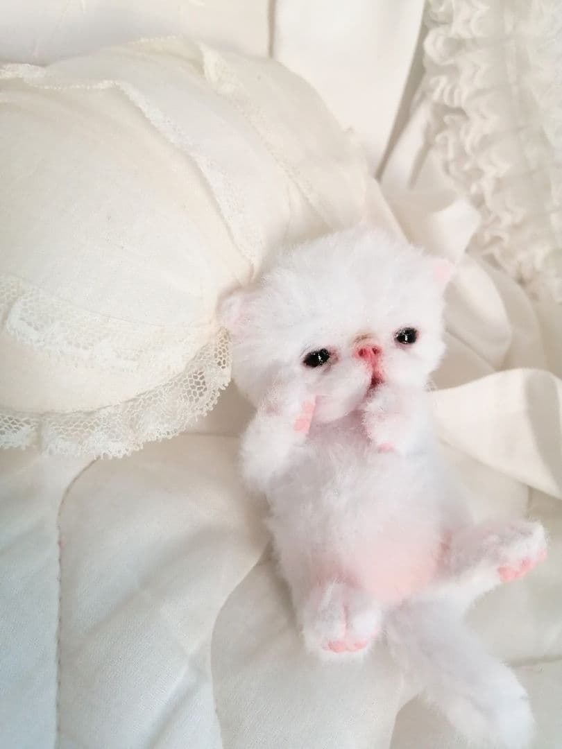 ほにゃん～♡生後20日♡ちびちび子猫ちゃん♡アートドール♡ぬいぐるみ♡