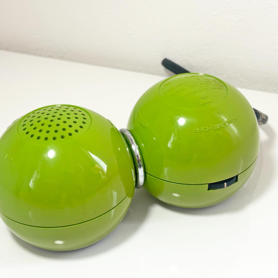 レトロ　ポップ　昭和　東芝　緑　young pet　ヤングペット　ラジオ　動作品