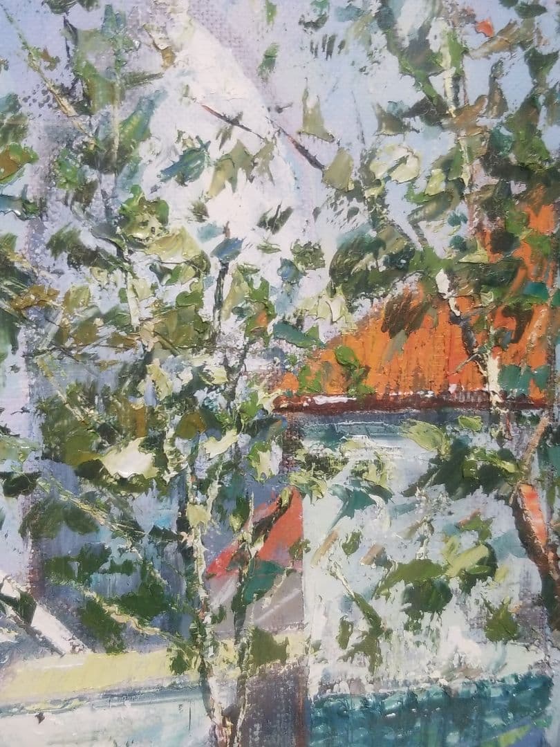 パリ風景 井上作 油彩 絵画 風景画