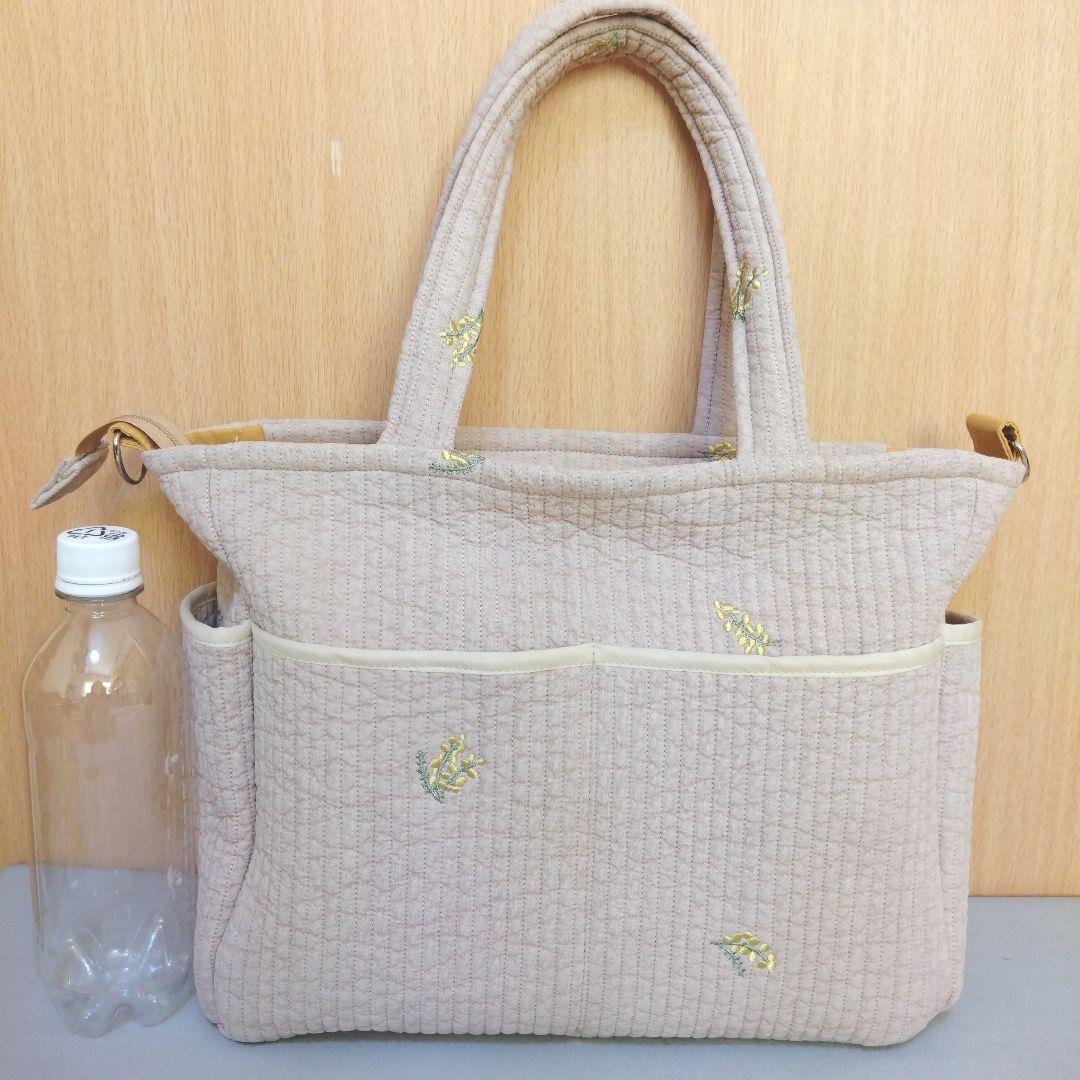 【訳あり】ポケットいっぱいヌビバッグ　上部ファスナー付き　ハンドメイド