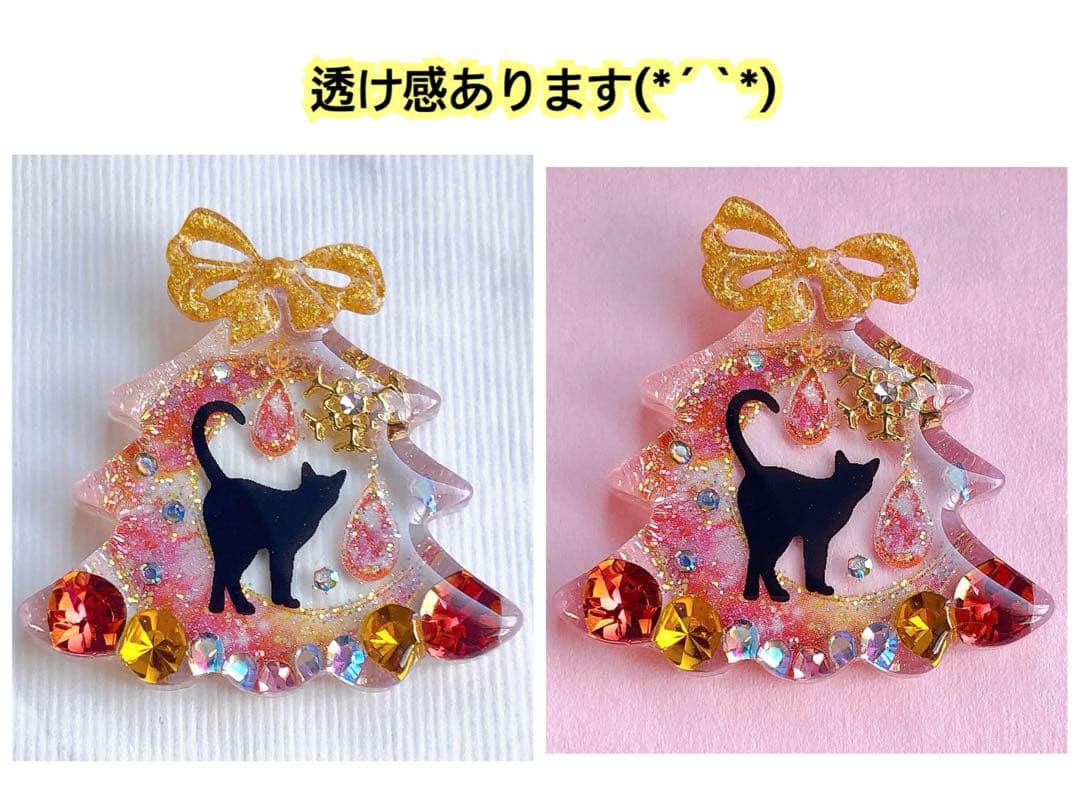 同梱100円引❤️No.2589 レジン ヘアゴム ♡ 猫 ネコ ねこ ♡