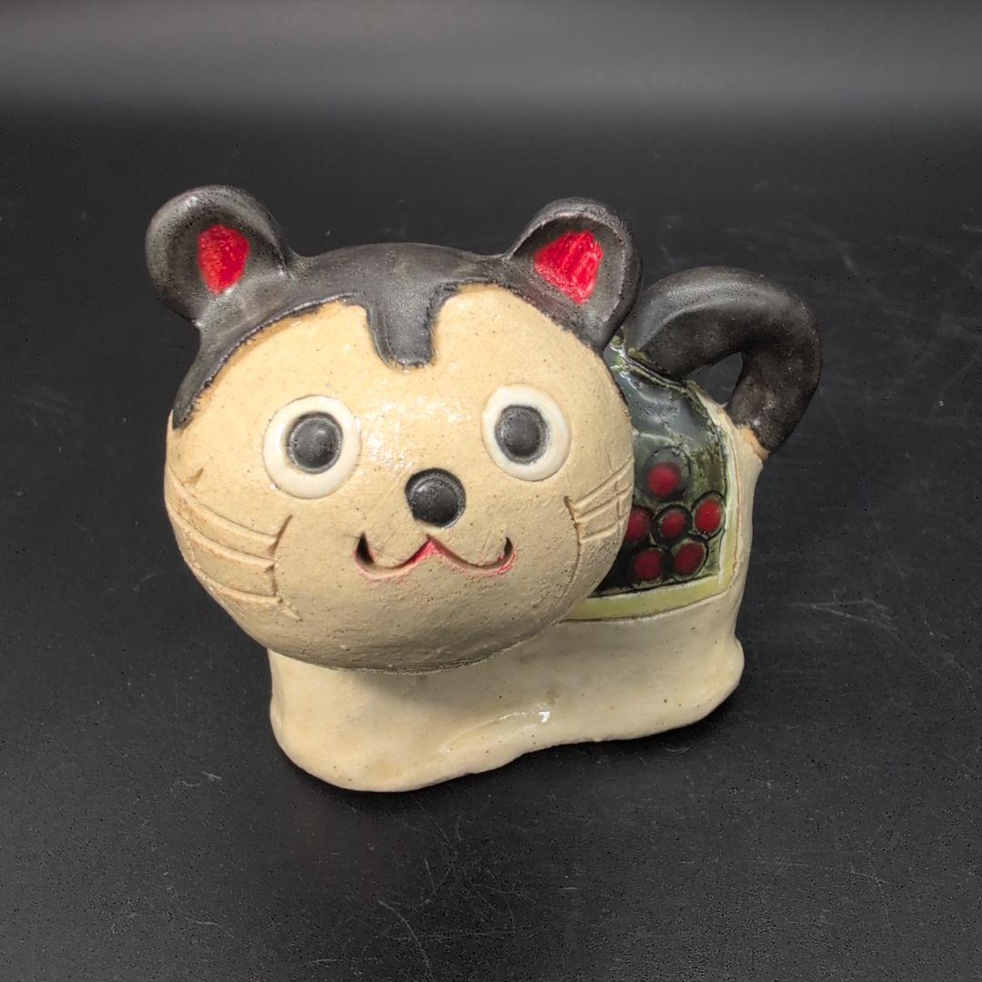 【新品未使用】縁起物 微笑み 犬張子 親子セット　瀬戸焼