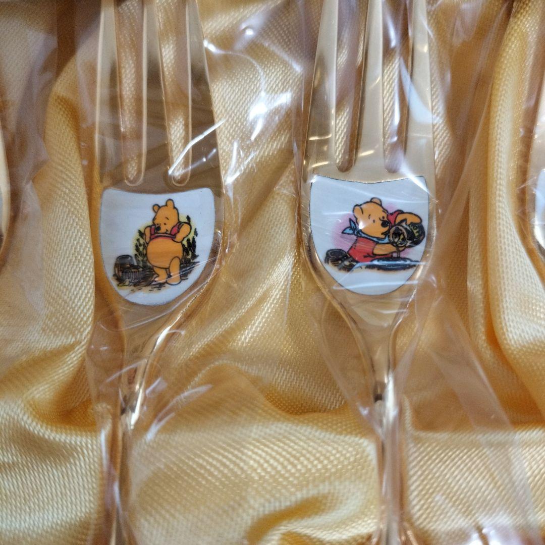【激レア】ディズニー プーさん カトラリーセット 皿中七宝 ゴールド