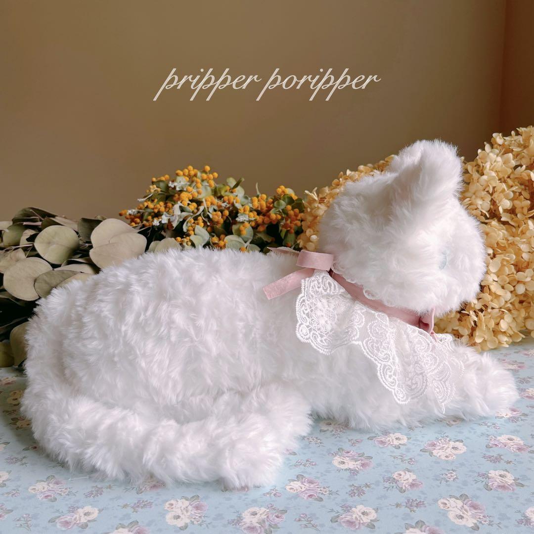 sample　あみぐるみオーダーメイド　白猫　ぬいぐるみ　リアル