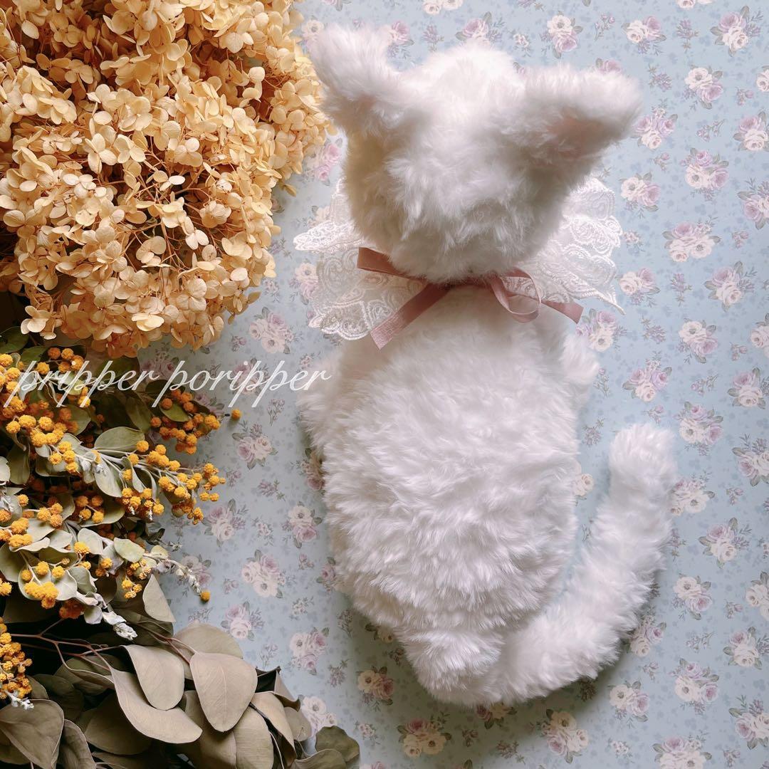 sample　あみぐるみオーダーメイド　白猫　ぬいぐるみ　リアル