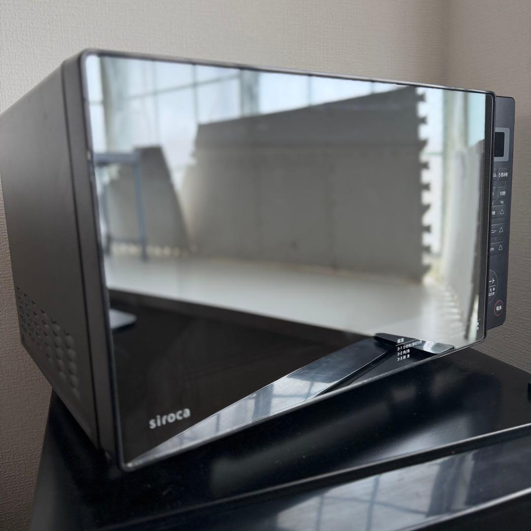 【美品】siroca 単機能電子レンジ ブラック 2023年製 SX18D132