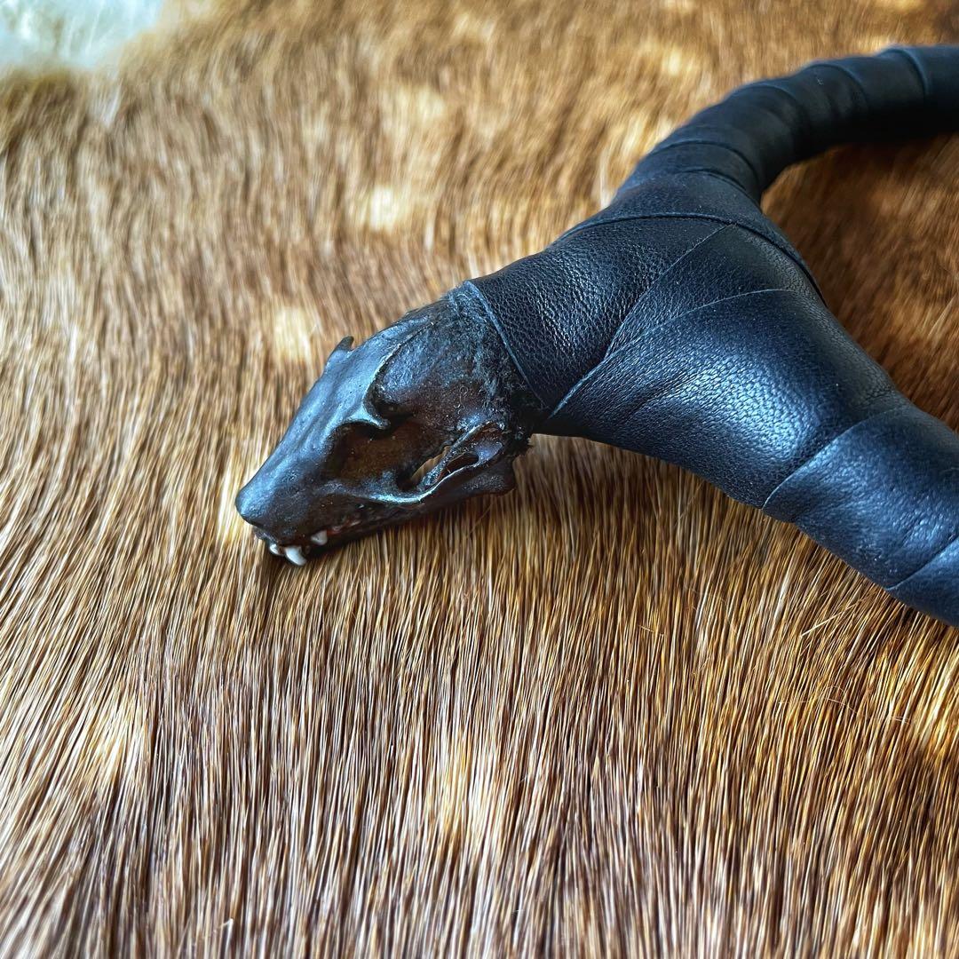 ネックレス・ペンダント Bat Skull / Fringe Leather necklace