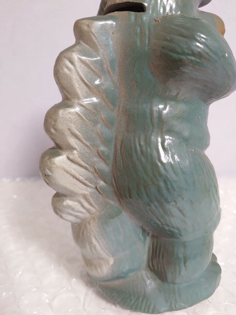 ゴジラ　マイク　 陶器貯金箱