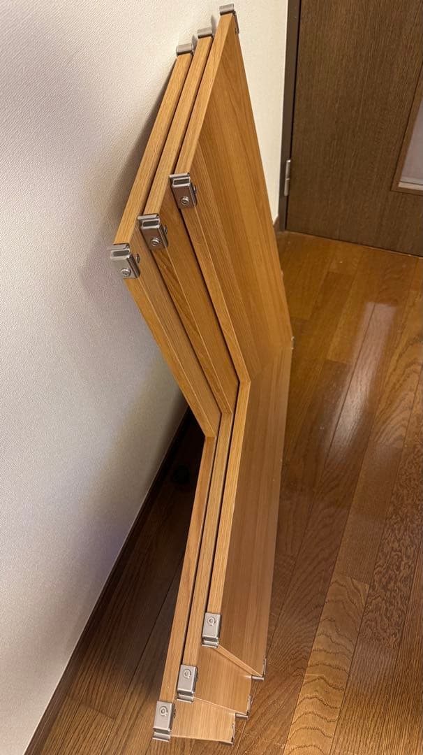 無印良品 ステンレスユニットシェルフ・追加棚・コーナータイプ／オーク材