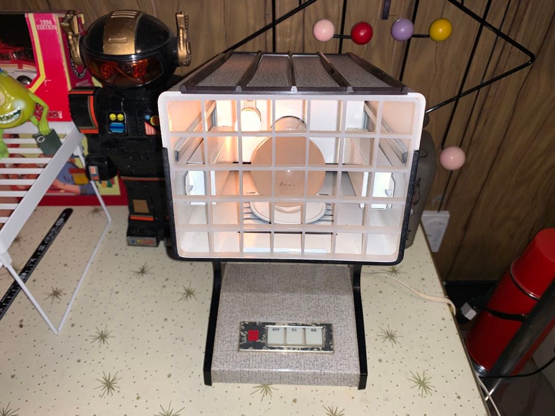 昭和レトロ　動作品　ナショナル　ナイトランプ　完品　ミッドセンチュリー