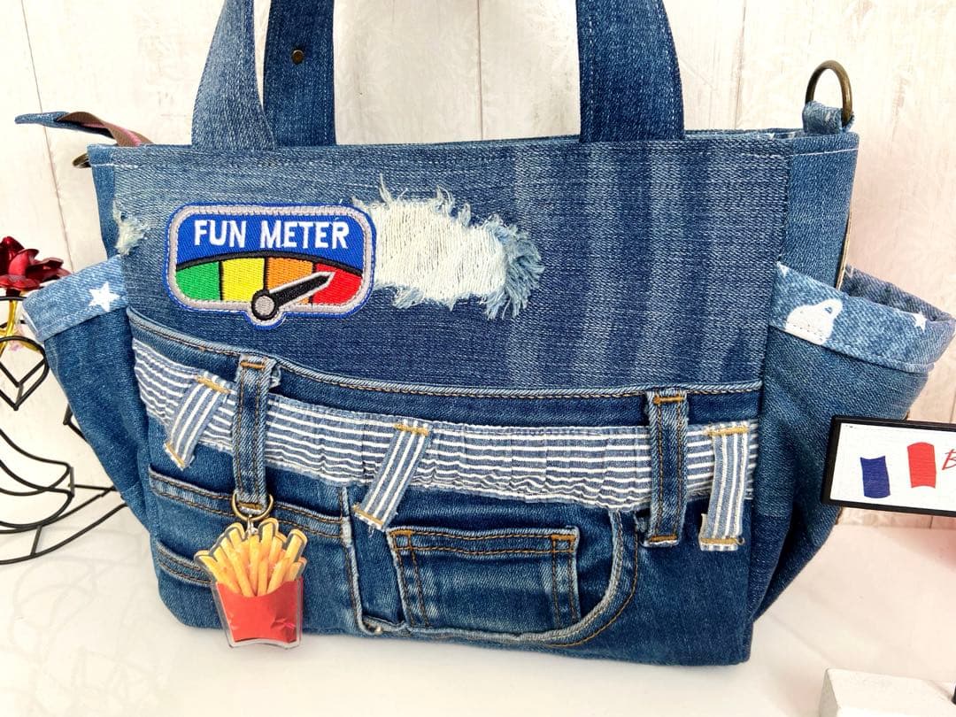 デニムリメイクバッグS ハンバーガーbag