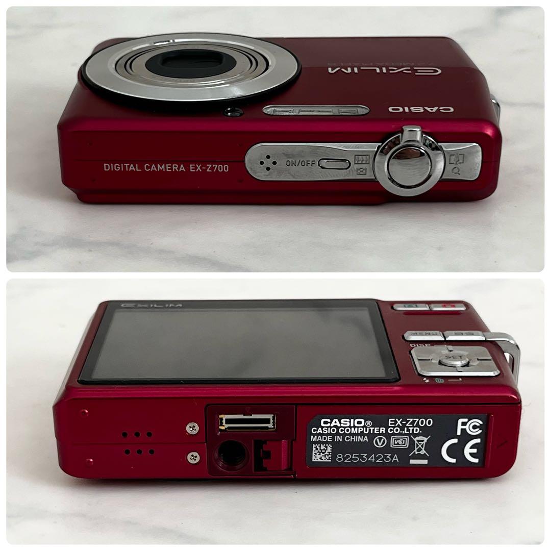 美品 Casio EXILIM EX-Z700 カシオ レッド デジカメ 箱