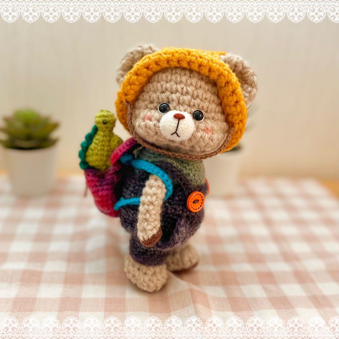 く*ぅ様 ［作家Megmeg's Doll様の許可有り］♧くまくん　あみぐるみ♧