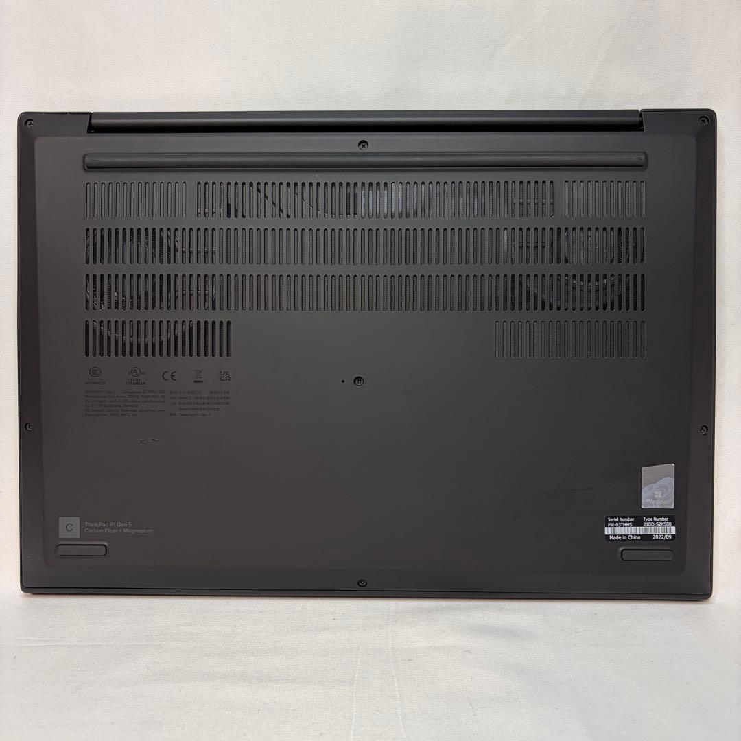 美品 ThinkPad P1 Gen5 i7 64GB 4TB RTX 3070
