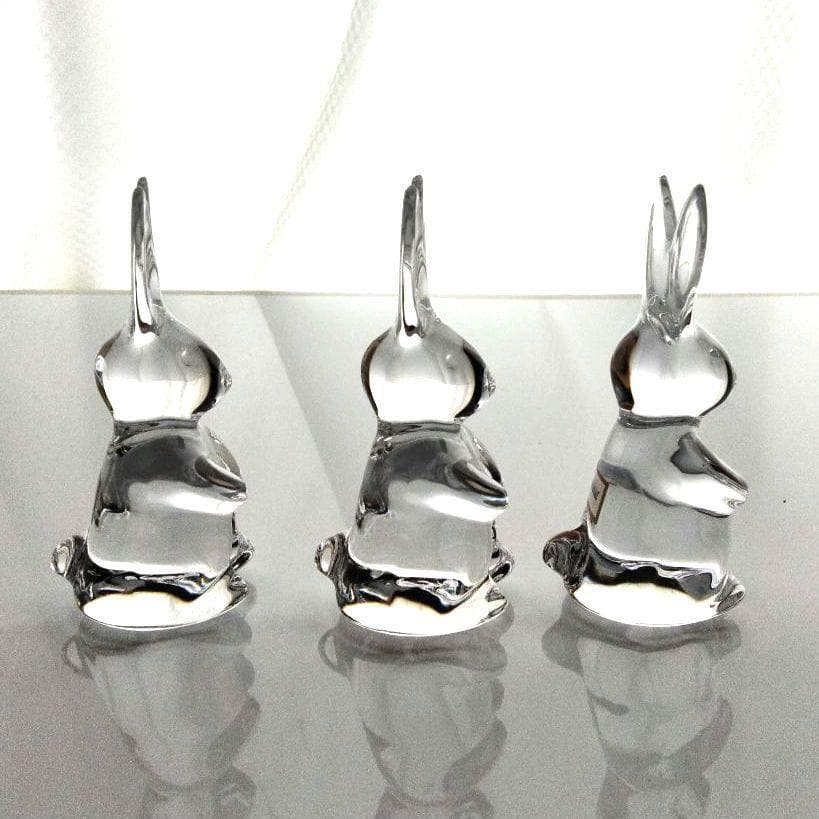【新品】バカラ　うさぎ 　ウサギ　スイング ラビット　3点セット　動物 置物