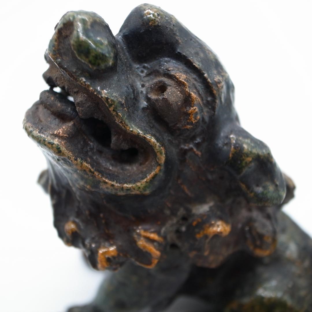 源内焼　獅子香炉　銘　鳩渓