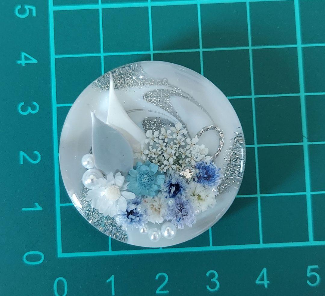 【1267】レジン　ヘアゴム　ポニーフック　ブロ―チ　ハンドメイド