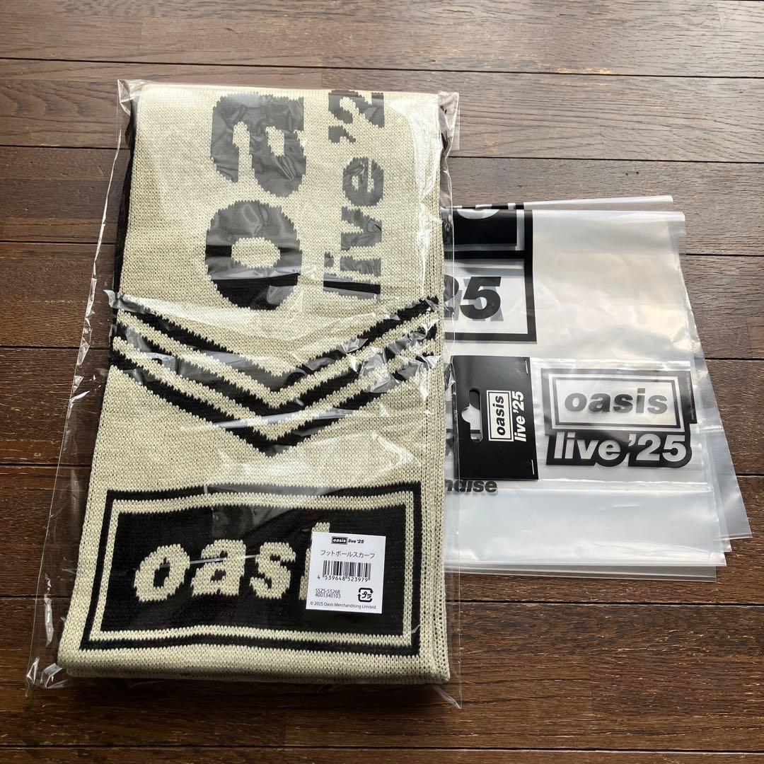 oasis オアシス 日本公演限定 フットボールスカーフ&ステッカー