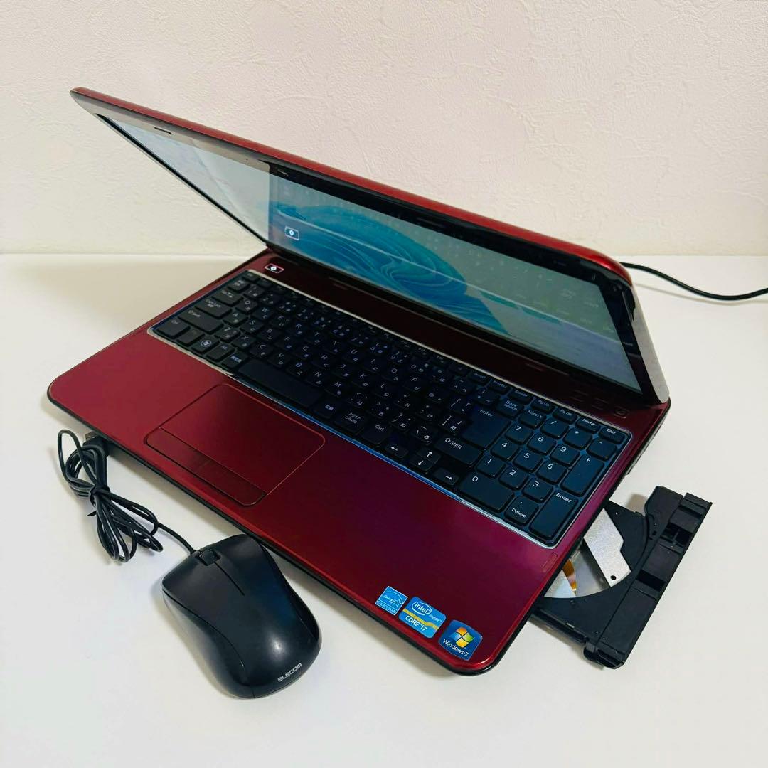 Y193 Dellノートパソコンi7メモリ8G高速Windows11オフィス付き