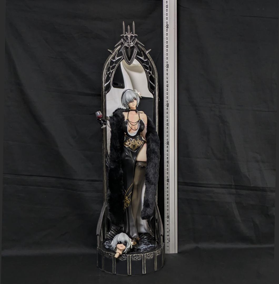 ニーアオートマタ 2B ドレス 姿見 頭部２種　完成品フィギュア　ミラーベース