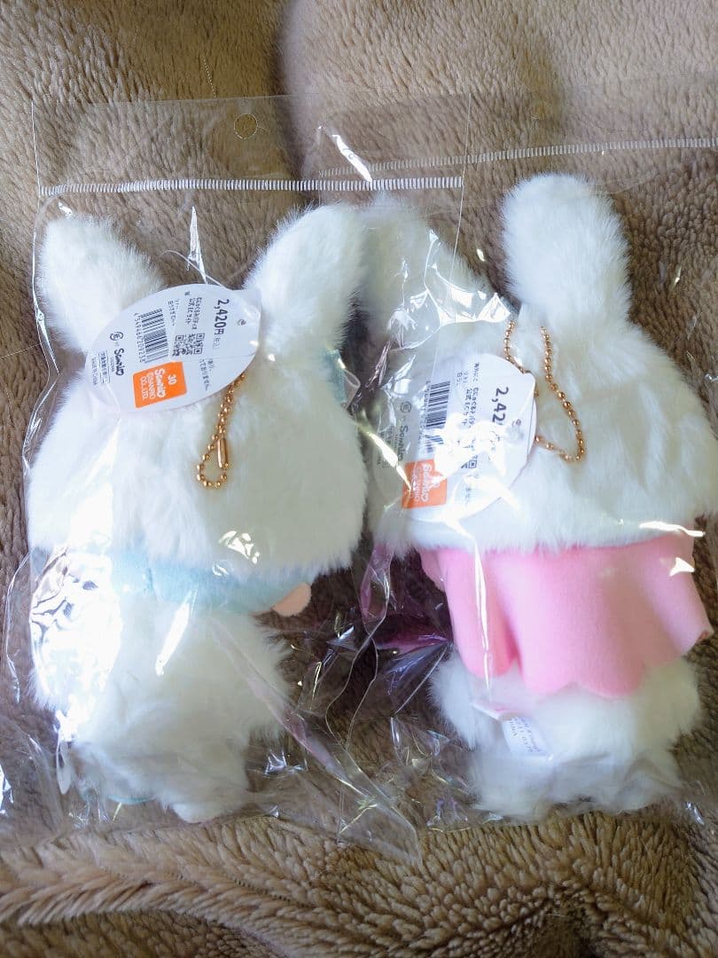 ❤リトルツインスターズ✨️白うさぎ むにゅぐるみマスコット 2個セット♪❤