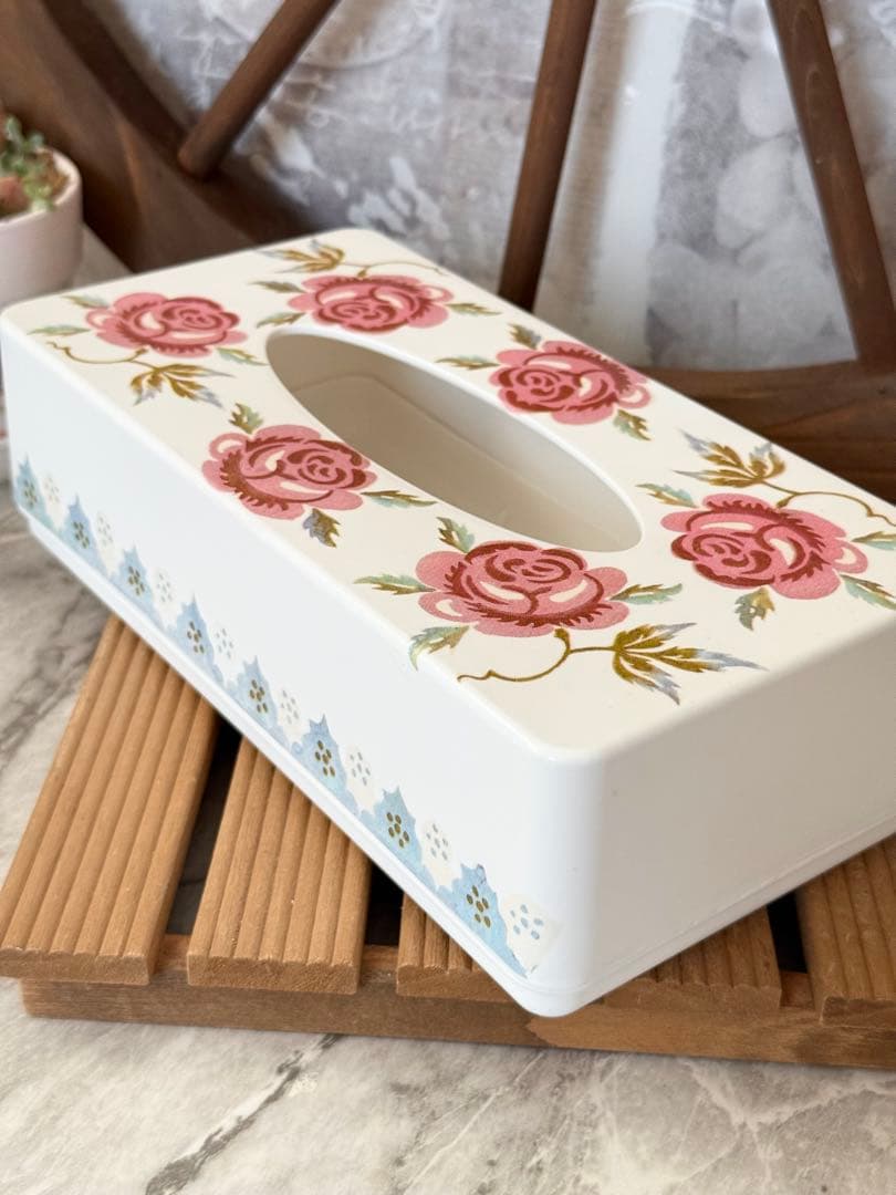 ウェットティッシュケース※ティッシュケース※デコパージュ薔薇